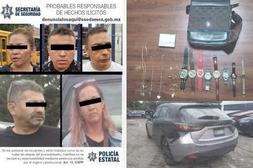 Atracan casa en Atlacomulco y se llevan relojes y joyas; hay 5 detenidos